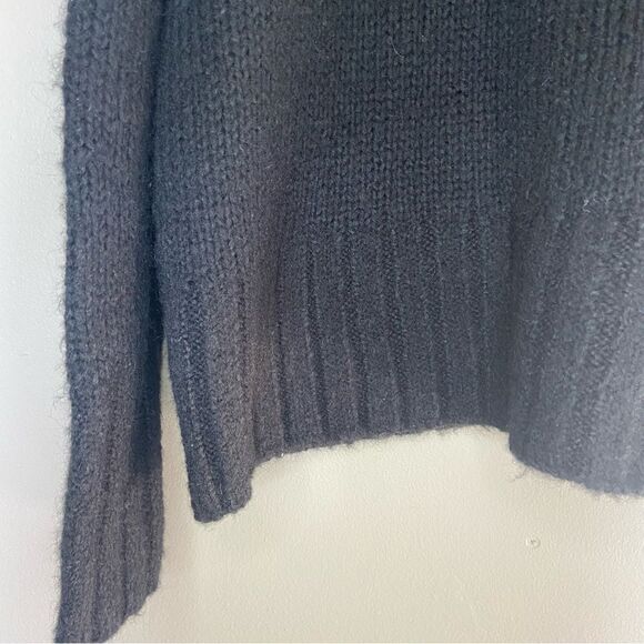 En Thread NWT Black Crew-Neck Wool-Blend Knit Sweater Size XS - Picture 7 of 8